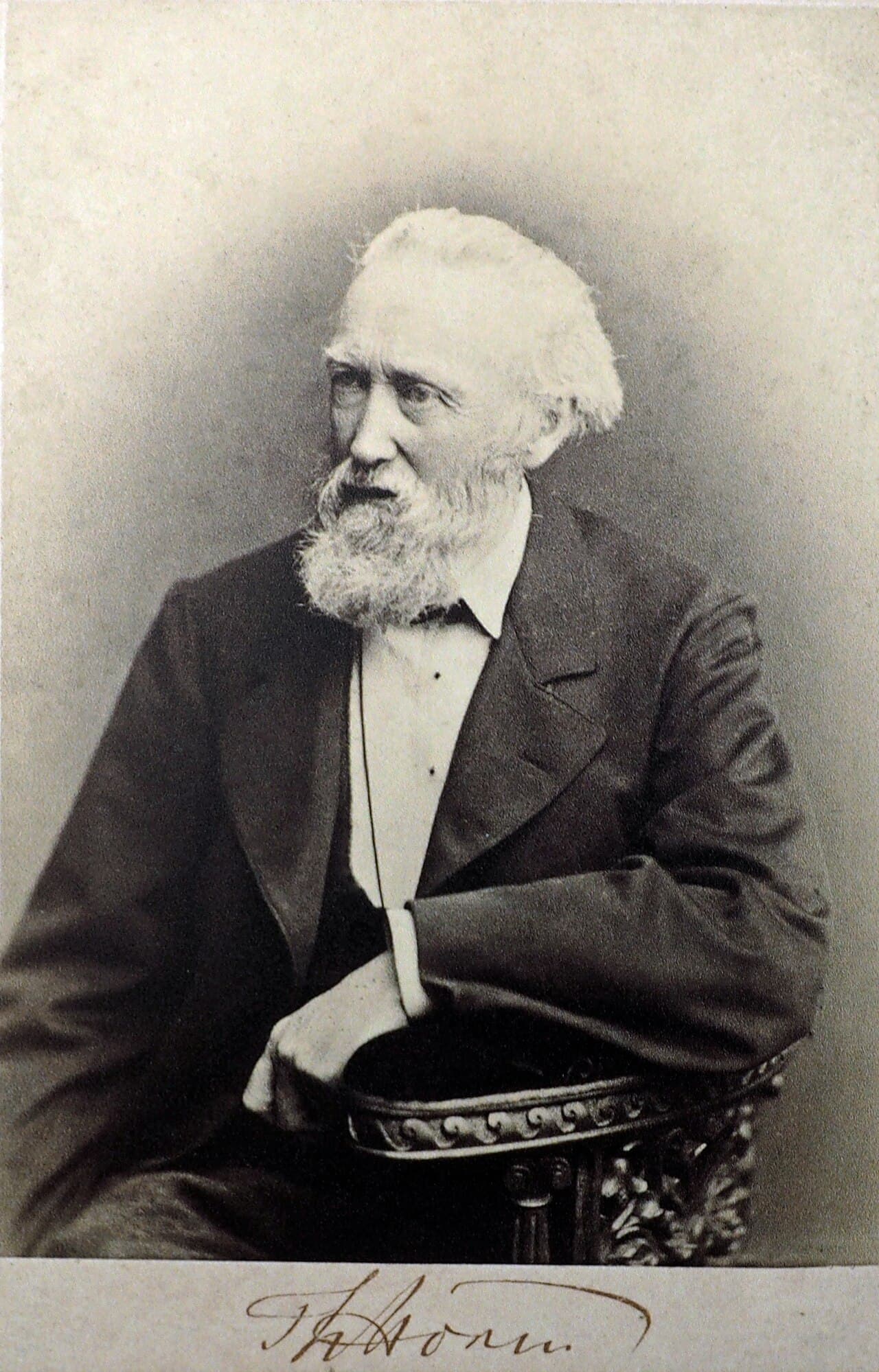 Historisches Porträt des Husumer Schriftstellers Theodor Storm
